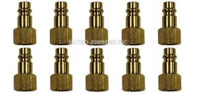 10 Pack Milton 761 1/4" Female FNPT "V" Style HI-FLOW Brass Plug - Picture 1 of 1