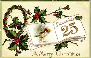 Vintage Postcard Christmas Day December 25 JL13 - Picture 1 of 2