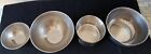 4 Vintage Stainless Steel Mixing Bowls, 2 Small, 2 Large