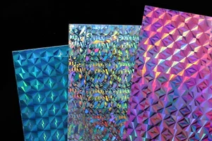 6 piezas 3 colores 10X21 cm película holográfica flash piel de pez plantilla pegatina señuelo pegatina - Imagen 1 de 6