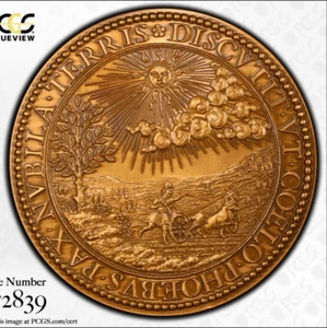 France, Duke of Guise, Medal "1550-58", 50mm / 1.97in, Restrike 1980, PCGS SP63 - Picture 1 of 3