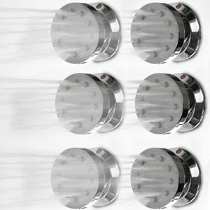 Bathroom Chrome Round Shower 6 Pcs Massage Body Jets Wall Mounted Accessories - Picture 1 of 9