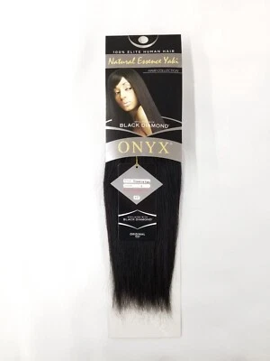 Extensión tejido yaki esencia natural 100 % cabello humano diamante negro ONYX extensión 10" Foto 1 de 4