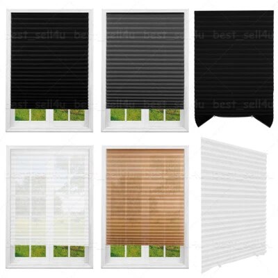 Persianas para Ventanas Temporales Inalámbricas Autoadhesivas Stick en Persianas de Papel Plisado Foto 1 de 4