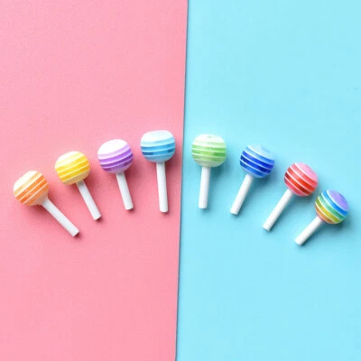 20 pcs Assorted Tiny Lollipop Resin For Craft Jewelry Making Charm Candy 15x7mm - Image 1 of 4