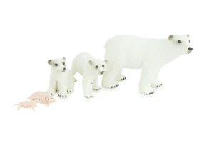 Polar Bear Life Cycle, 5 Piece Toy Set, Realistic Rubber, Model, 4" CH777 BB182 - Picture 1 of 12
