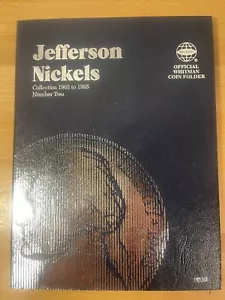 Cartella monete ufficiale Whitman collezione Jefferson Nickels 1962-1995 - Foto 1 di 3