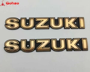 GS300 GS450 GS550 GS650 GS850 GS1000 GS1100 GSX750 TRS Gas Tank Emblem NOS x2 - Picture 1 of 5