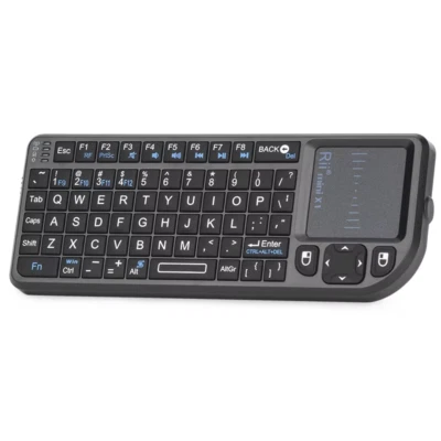 Rii X1 2.4Ghz Mini Wireless Keyboard English/Es/Fr Keyboards with Touchpad for A - Image 1 of 4
