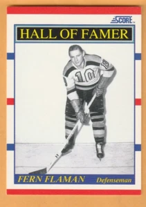 Fern Flaman Boston Bruins 1990-91 Puntuación #357 Salón de la fama - Imagen 1 de 2