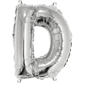 Pallone Lettera D, 40Cm, 1Pz, Argento - Foto 1 di 2