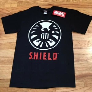 Nueva Camiseta Marvel S.H.I.E.L.D Adulto Pequeña (S) Negra Gráfica 100% Algodón - Imagen 1 de 4