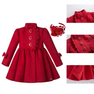 Children Winter Outerwear Girl Jacket Coat Long Sleeve Thick Parka Casual Red US - Picture 1 of 12