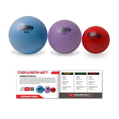 PowerNet Plyometric Training Balls Baseball Softball Arm Strength | Sand-Filled - Image 1 of 4