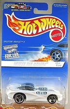 1997 Vintage Hot Wheels #563 White Ice Series 3/4 SPLITTIN' IMAGE II White w/3Sp