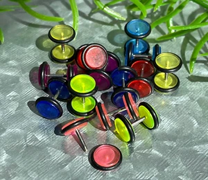 14 Stck. UV Acryl Cheater Plugs Faux Fake Großhandel Körperschmuck - Bild 1 von 3