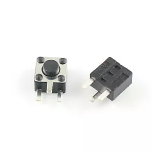 100Pcs Momentary Tactile Tact Push Button Switch 3 Pin Right Angle 4.5x4.5x3.8mm - Picture 1 of 6