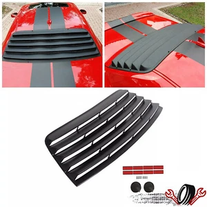 Fits 08-23 Dodge Challenger Rear Window Scoop Louver Sun Shade Cover Vent Black - Picture 1 of 13