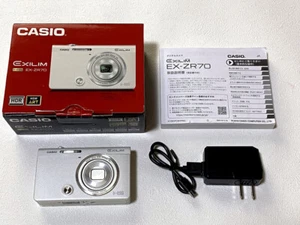CASIO EXILIM HIGH SPEED EX-ZR70 16.1MP Digital Camera White English languege - Picture 1 of 9