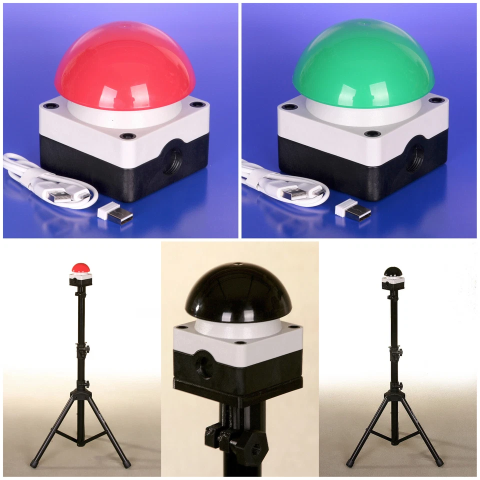 AURUM BUZZER - Disparador para caja de fotos, fotomatón, máquina tragamonedas - BATERÍA USB RADIO INALÁMBRICA