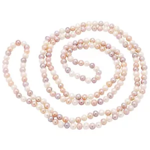 Women's Long Chain Beads Freshwater Breeding Beads Endless Multicolor Bead Chain - Picture 1 of 5