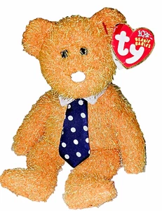 Peluche Ty Beanie Babies 10 AÑOS SUAVEMENTE USADO HT-Pappa the Bear 2002 COMO NUEVO ETIQUETA TUSH - Imagen 1 de 9