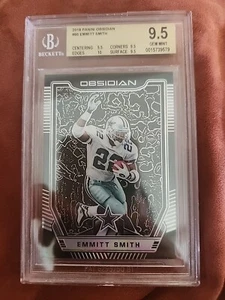 BGS 9.5 - /100 2018 Obsidian #95 Emmitt Smith - HOF *TEXCARDS* - Picture 1 of 2