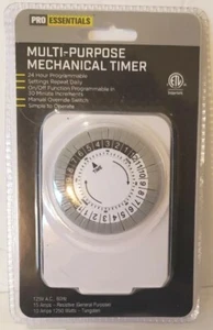 Temporizador Mecánico Multiusos Blanco y Gris 24 H Repetición Diaria - Imagen 1 de 5