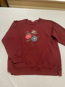 Vintage Bobbie Brooks Flowers Gardener Sweatshirt Grandma Women's Large L -N814 - Picture 1 of 6