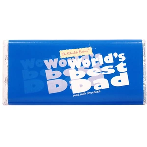 Fathers Day Chocolate Bar For Dad Milk Chocolate Worlds Best Dad Bar - Picture 1 of 9
