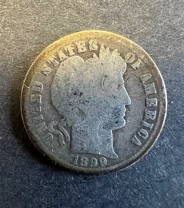 1899 United States Barber Silver Dime As Listed - Bild 1 von 2
