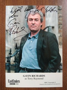 GAVIN RICHARDS *Terry Raymond* EASTENDERS HAND SIGNED AUTOGRAPH CAST PHOTO CARD