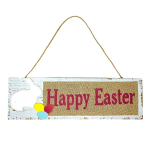 Placa Letrero Colgante “Feliz Pascua” para Pared o Puerta Decoración Pascua - Imagen 1 de 6