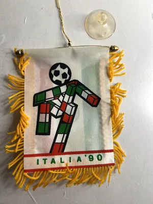 De colección: Mini Banner Fútbol Fútbol ITALIA '90 - Mascota Ciao - Percha Ventana Foto 1 de 4