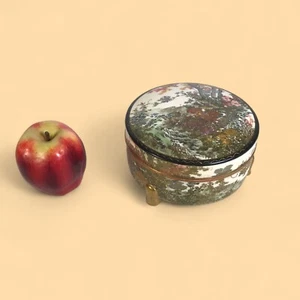 Signed 19th C. Japanese Satsuma Pottery Footed Dresser Box - Picture 1 of 11