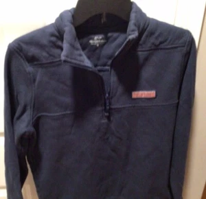 Vineyard Vines Cotton Sweater Boys XL 18 Navy Blue 1/4 Zip Pullover Youth Kid - Picture 1 of 1