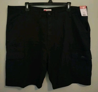 Pantalones Cortos Carga Wrangler Para Hombre TALLA 48 Calce Relajado NEGROS Ripstop 10" Entrepierna #10725 Foto 1 de 4