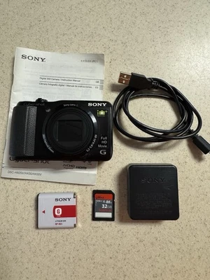 Sony Cyber-shot DSC-HX30V 18MP 20x Zoom Digital Camera Black Tested W/battery - Image 1 of 4