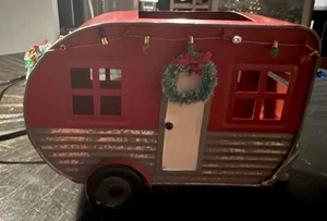 Scentsy Christmas Holiday Camper Wachswärmer Retro rot Campinganhänger *nicht mehr produziert* - Bild 1 von 6