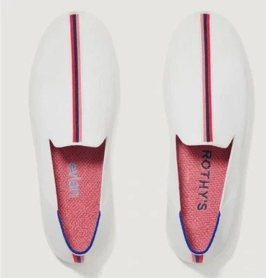 NEW Rothy's X Evian Limited Edition Sold Out White Slip On Sneaker Size 7.5 - Image 1 of 4