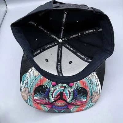 Gorra Air Jordan Hombre Negra Bordada Logo Jumpman Snap Back Cap Foto 1 de 4