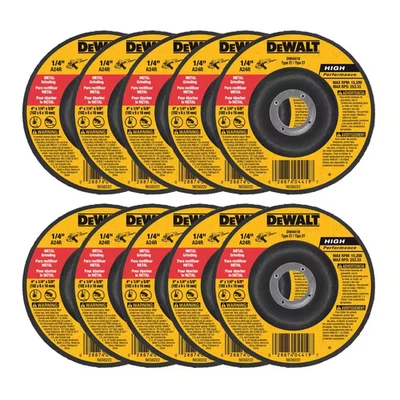 4 In. X 1/4 In. X 5/8 In. General Purpose Metal Grinding Wheel (10-Pack) - Image 1 of 2
