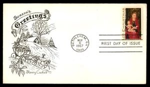 Mayfairstamps US FDC 1967 Christmas Madonna and Child Painting First Day Cover a - Picture 1 of 2