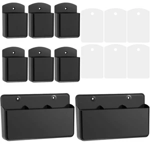 8 Pack Remote Control Holder 2 Pcs Three Compartments Universal Remote Contro... - Picture 1 of 6