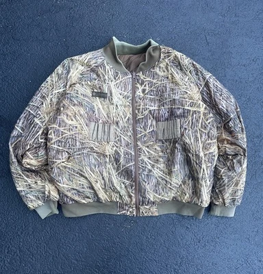 Columbia Shadow Grass Camo INSULATED Reversable Jacket Size XXL Bomber Vintage - Image 1 of 4