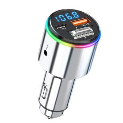 Bluetooth FM Transmitter Stereo Car MP3 Player USB QC3.0 Fast Charging Handsfree - Image 1 of 4