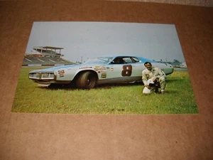 Vintage Nascar Racing Postcard 1973 STP Corp Ed Negree #8 1972 Dodge Charger - Picture 1 of 2