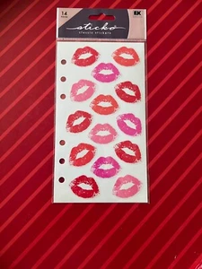 NEW PINK & RED LIPSTICK KISSES BY STICKO - FREE SHIPPING - Picture 1 of 2