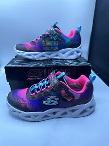 Zapatos para niñas Skechers S-Lights® Twisty Glow NEGRO MULTI TALLA 3 NUEVOS - Imagen 1 de 6