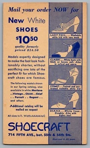 1933 Shoe Craft High Heels Ad Postcard - Picture 1 of 2